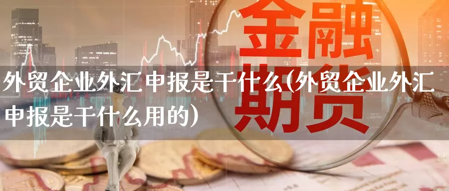 外贸企业外汇申报是干什么(外贸企业外汇申报是干什么用的)_https://www.yicdns.com_外汇市场_第1张