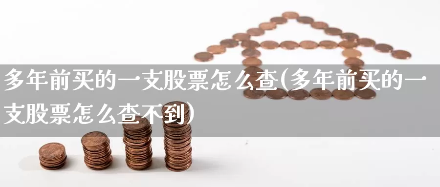 多年前买的一支股票怎么查(多年前买的一支股票怎么查不到)_https://www.yicdns.com_股票入门_第1张