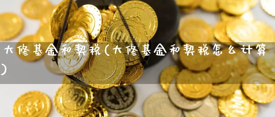 大修基金和契税(大修基金和契税怎么计算)_https://www.yicdns.com_外汇市场_第1张