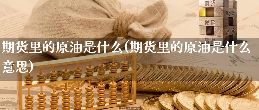 期货里的原油是什么(期货里的原油是什么意思)_https://www.yicdns.com_期货入门_第1张